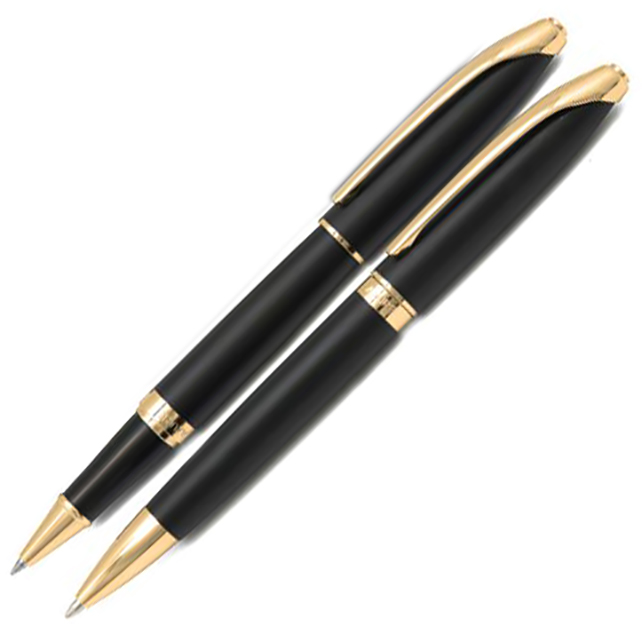 ست جفتی رینگ مشکی گیره طلایی